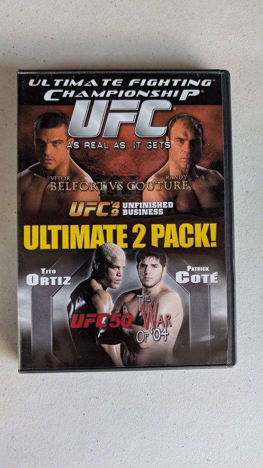 UFC 49 & 50: Ultimate 2 Pack (DVD, 2004, Not Rated) Vitor Belfort, Randy Couture, Tito Ortiz, Patrick CÃ´tÃ©