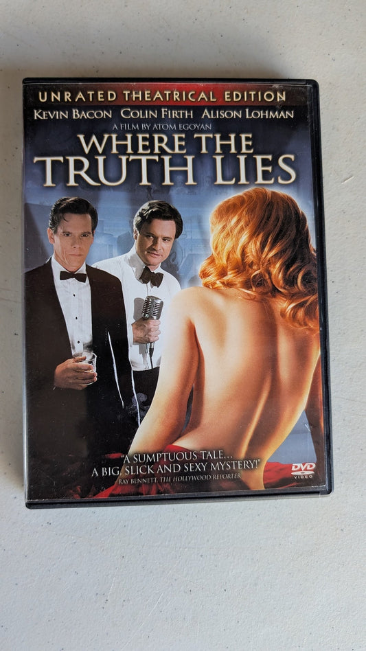 Where the Truth Lies (DVD, 2005, Not Rated) Kevin Bacon, Colin Firth, Alison Lohman