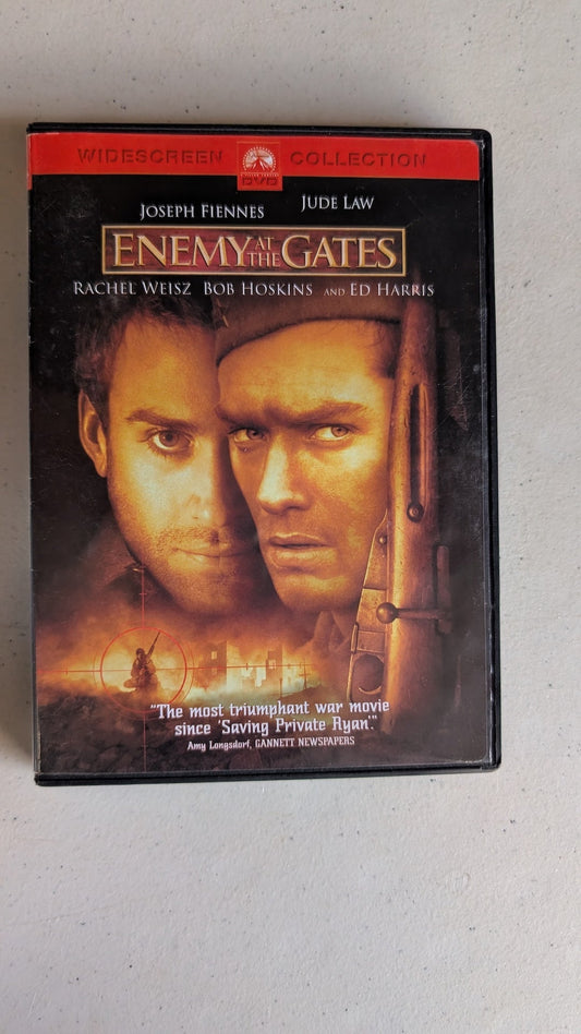 Enemy at the Gates (DVD, 2001, R) Jude Law, Ed Harris, Rachel Weisz