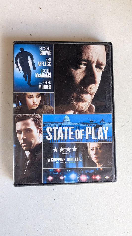 State of Play (DVD, 2009, PG-13) Russell Crowe, Ben Affleck, Rachel McAdams