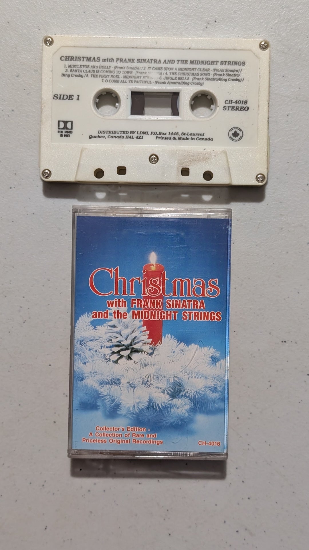 Frank Sinatra and The Midnight Strings - Christmas with Frank Sinatra and the Midnight Strings (Holiday, Easy Listening, Cassette Tape, 1984)
