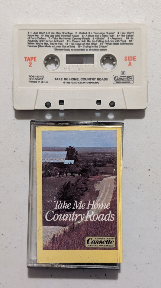 Various Artists - Take Me Home, Country Roads Tape Two (Country, Cassette Tape, 1992)