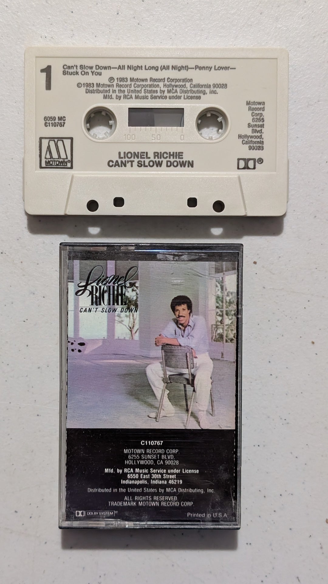 Lionel Richie - Can't Slow Down (Pop, R&B, Soul, Cassette Tape, 1983)