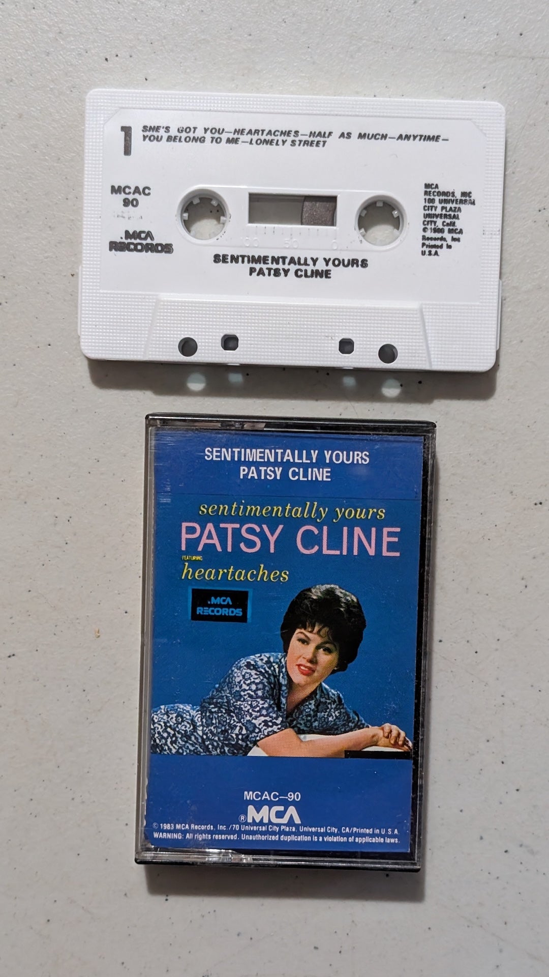 Patsy Cline - Sentimentally Yours (Country, Pop, Cassette Tape, 1983)