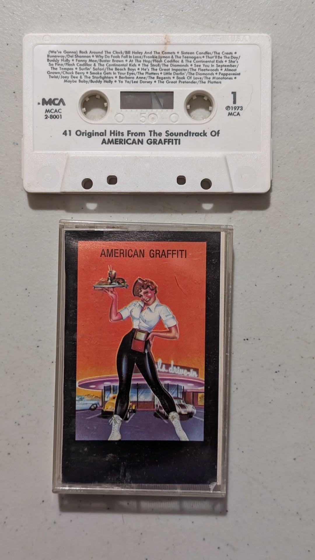 Various Artists - 41 Original Hits From The Soundtrack Of American Graffiti (Rock & Roll, Soundtrack, Cassette Tape, 1973)