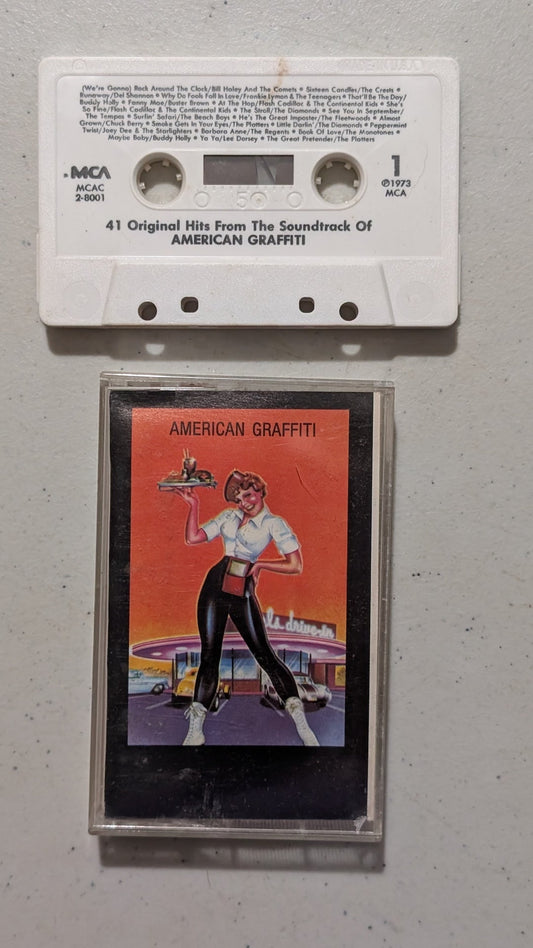 Various Artists - 41 Original Hits From The Soundtrack Of American Graffiti (Rock & Roll, Soundtrack, Cassette Tape, 1973)