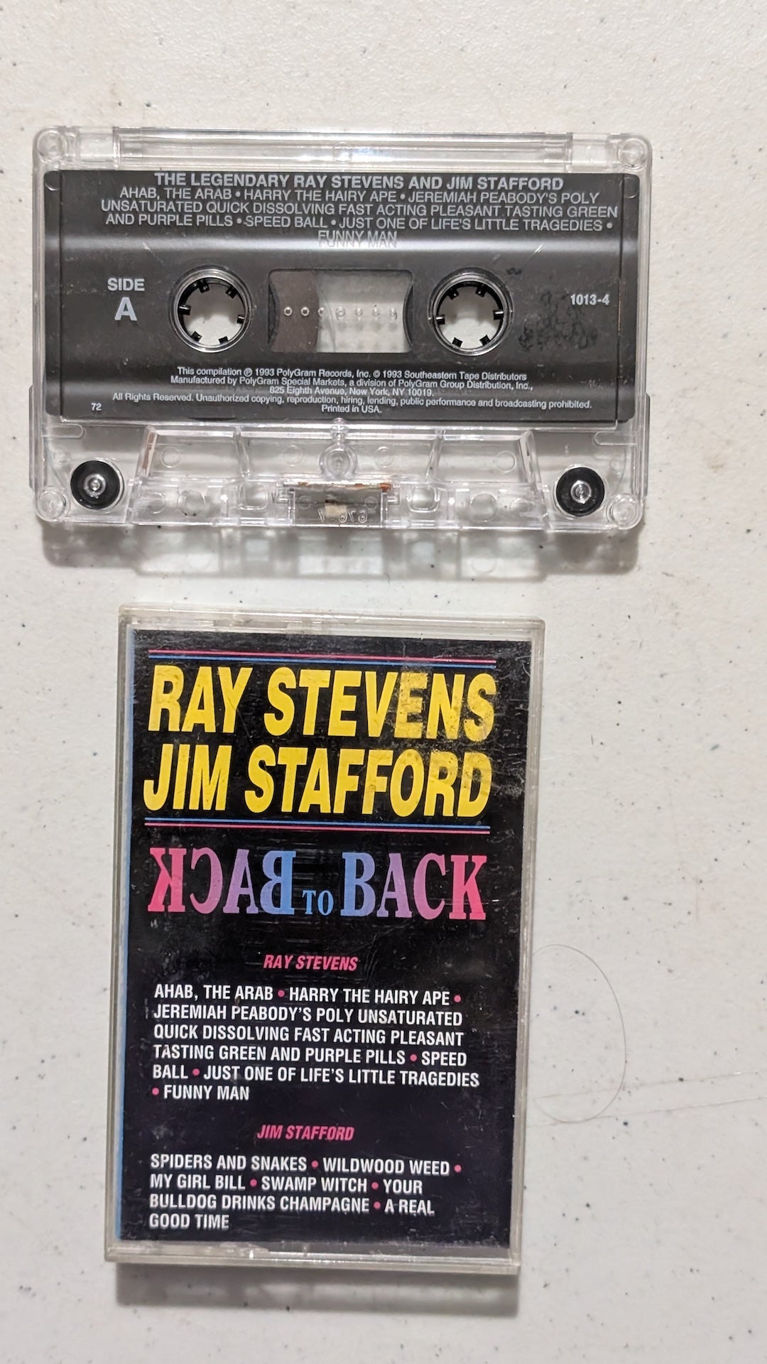 Ray Stevens / Jim Stafford - Back to Back (Comedy, Novelty, Cassette Tape, 1993)