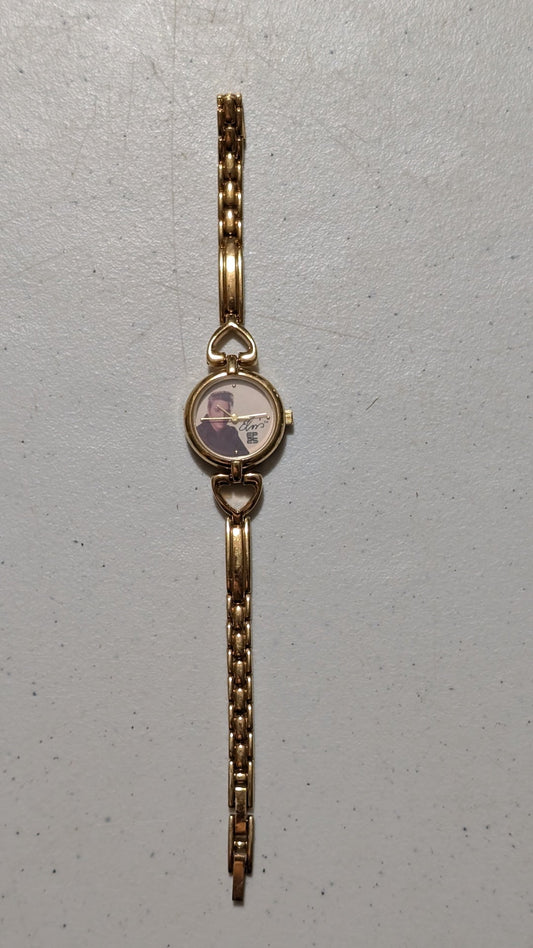 Elvis Presley Ladies' Watch from Unknown - 1990s Accessory (Metal, Glass Watch, Fashion, Music Memorabilia, Gold, Brown, Collectable, Vintage, Original)