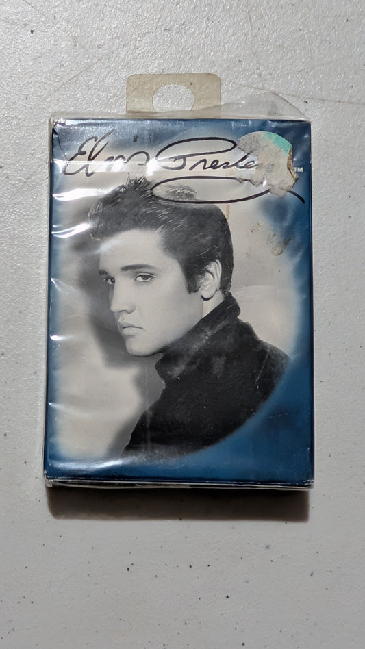 Elvis Presley Cassette from Unknown - 1990s Media (Cassette, Plastic Cassette Tape, Music Memorabilia, Blue, Black, White, Collectable, Vintage, Original)