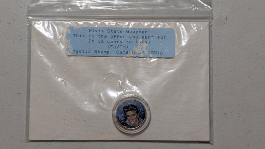 Elvis State Quarter from Mystic Stamp - 2000s Collectible (Metal, Plastic, Paper Collectible Coin, Numismatics, Music Memorabilia, Silver, Multicolored, Collectable, Vintage, Original)