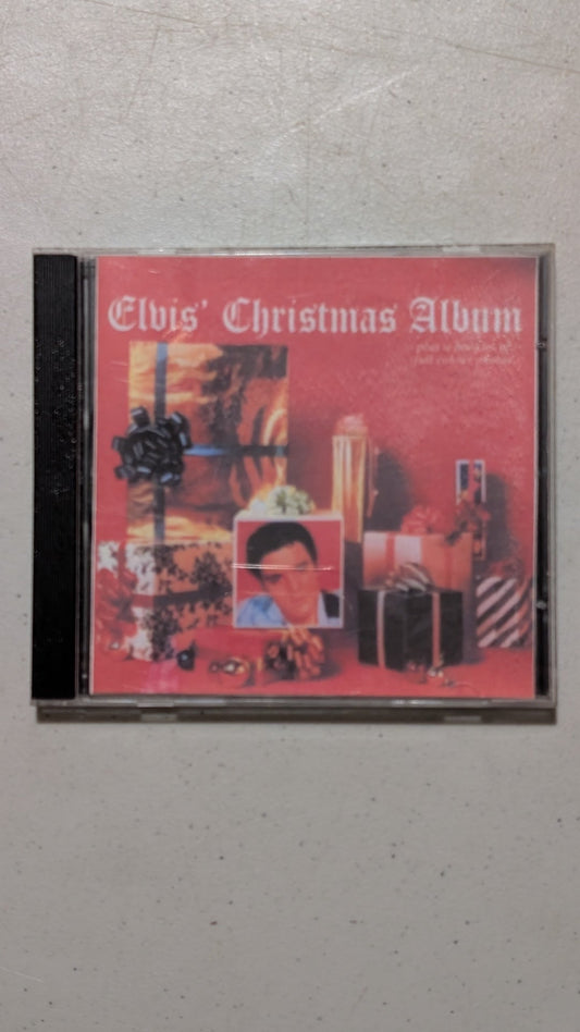 Elvis' Christmas Album from RCA Records - 1990s Media (Plastic, Paper CD, Holiday, Christmas, Music Memorabilia, Red, Gold, Black, Collectable, Vintage, Original)