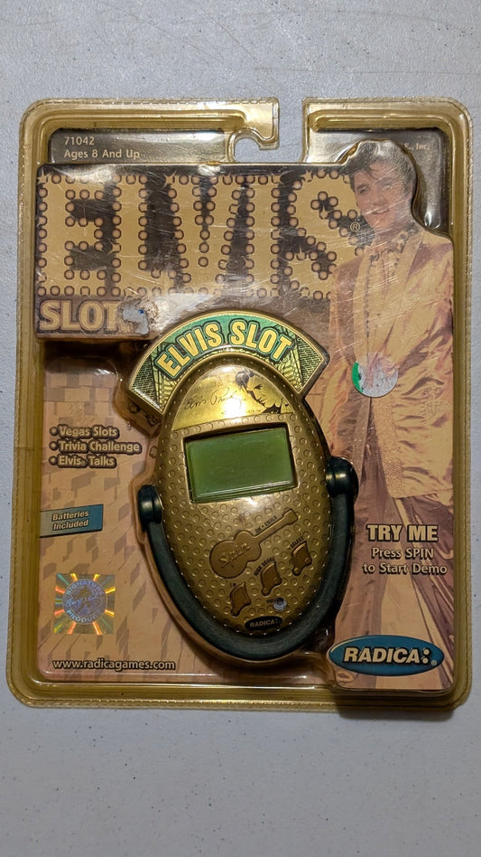 Elvis Slot from Radica - 2002 Toys & Games (Plastic, Electronics, Cardboard Electronic Game, Retro Gaming, Pop Culture, Gold, Black, Green, Collectable, Vintage, Original)