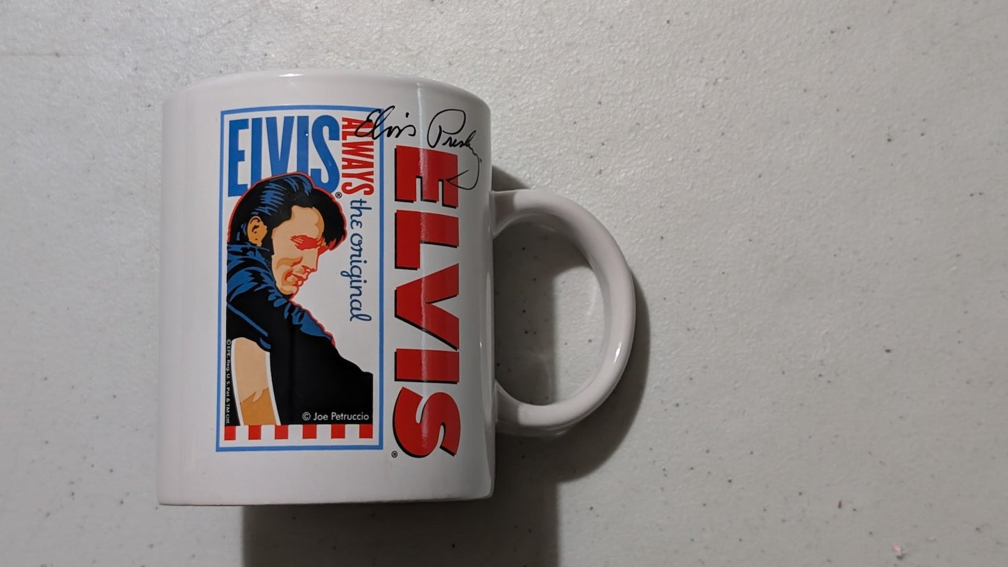 Elvis Always the Original Mug from E.P.E. Inc. - 1998 Housewares (Ceramic Mug, Pop Art, Retro, White, Blue, Red, Black, Collectable, Vintage, Original)