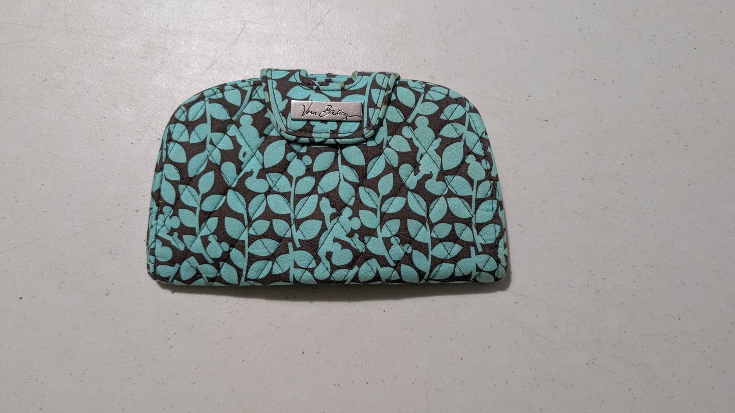 Disney Turn-lock Wallet Wallet from Vera Bradley - 2010 Accessory (Quilted Cotton Wallet, Leaves, Turquoise, Brown)