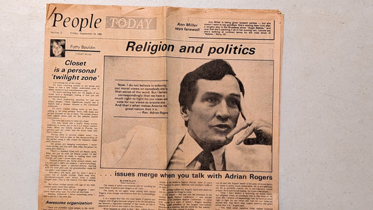 People TODAY Newspaper Clipping (Adrian Rogers) by Pam Platt (Writer) (Newspaper, 1982)