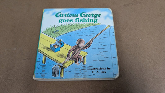 Curious George Goes Fishing by H. A. Rey (Children's Board Book, 1997)