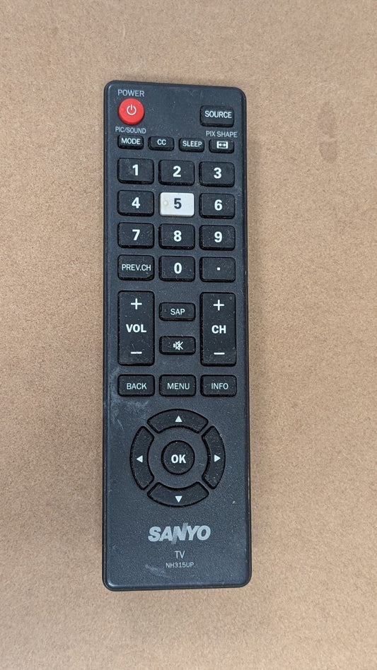 NH315UP from Sanyo - 2000s Electronics > Accessories > Remote Controls (Plastic, Rubber TV Remote, Utilitarian, Black)