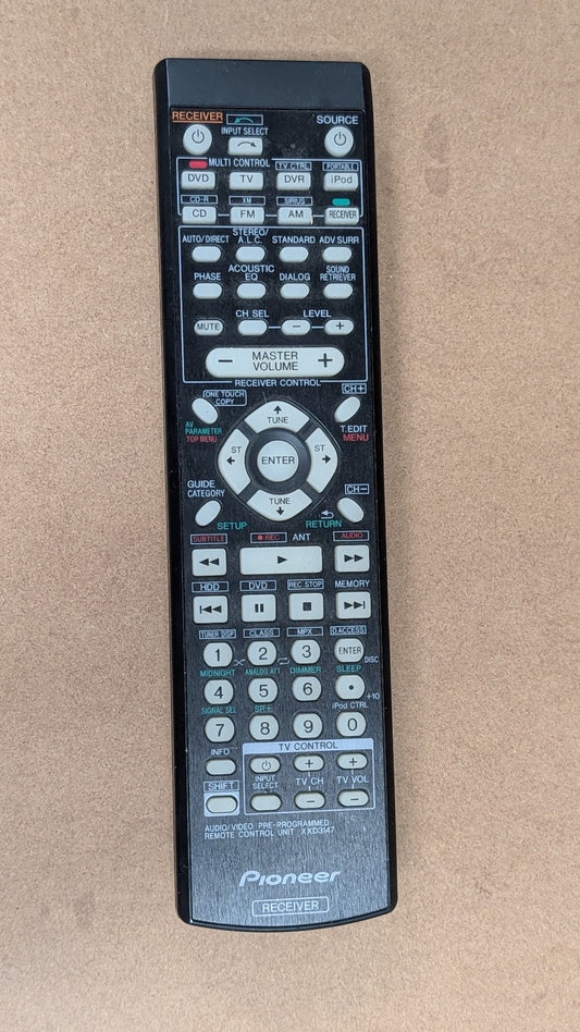 Remote from Pioneer - 2000s Electronics > Accessories > Remote Controls (Plastic, Rubber AV Receiver Remote, Utilitarian, Tech, Black)