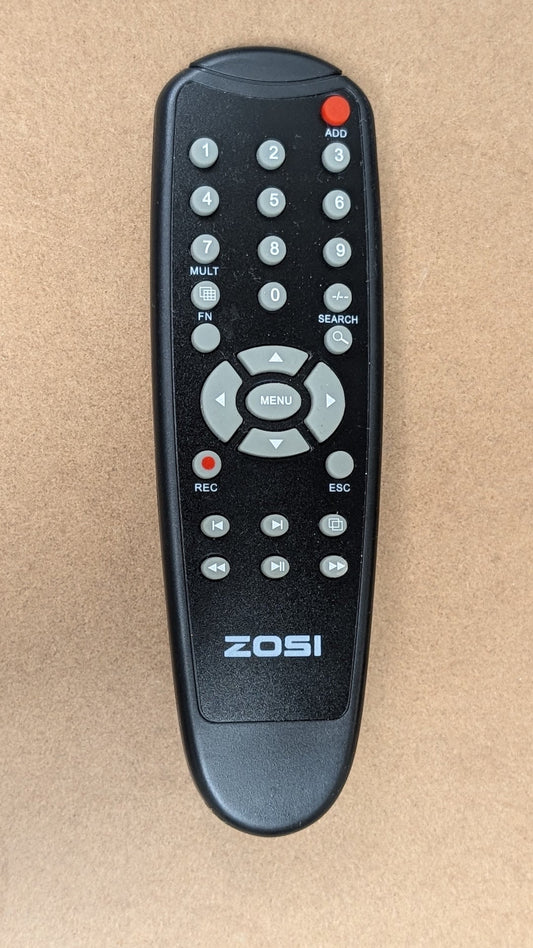 Remote from ZOSI - 2010s Electronics > Accessories > Remote Controls (Plastic, Rubber DVR/NVR Remote, Utilitarian, Black)