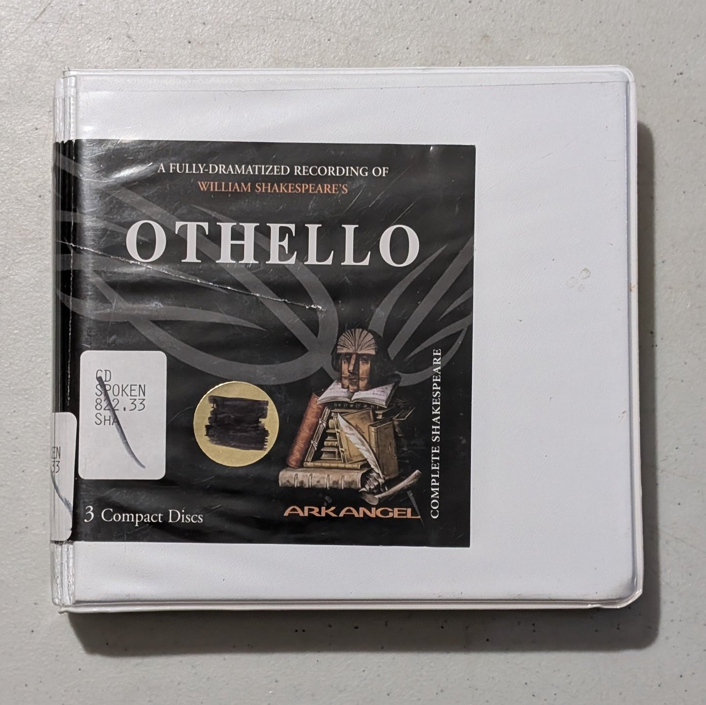 William Shakespeare's Othello by William Shakespeare (Play, Tragedy, Audiobook on CD, c. 1603, Former Library Book)