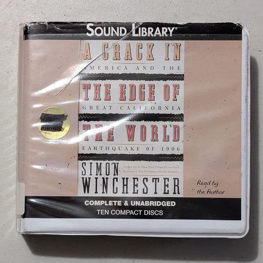A Crack in the Edge of the World: America and the Great California Earthquake of 1906 by Simon Winchester (History, Science, Audiobook on CD, 2005, Former Library Book)