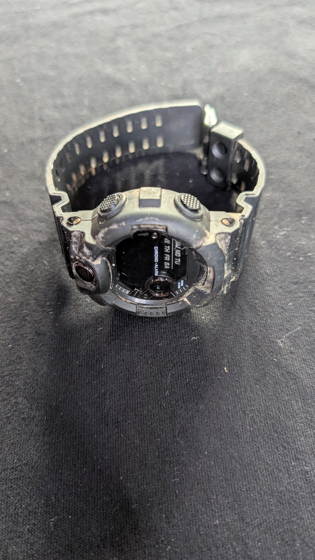 Men's Digital Sport Watch Chrono Alarm - Black Case (For Parts/Repair)