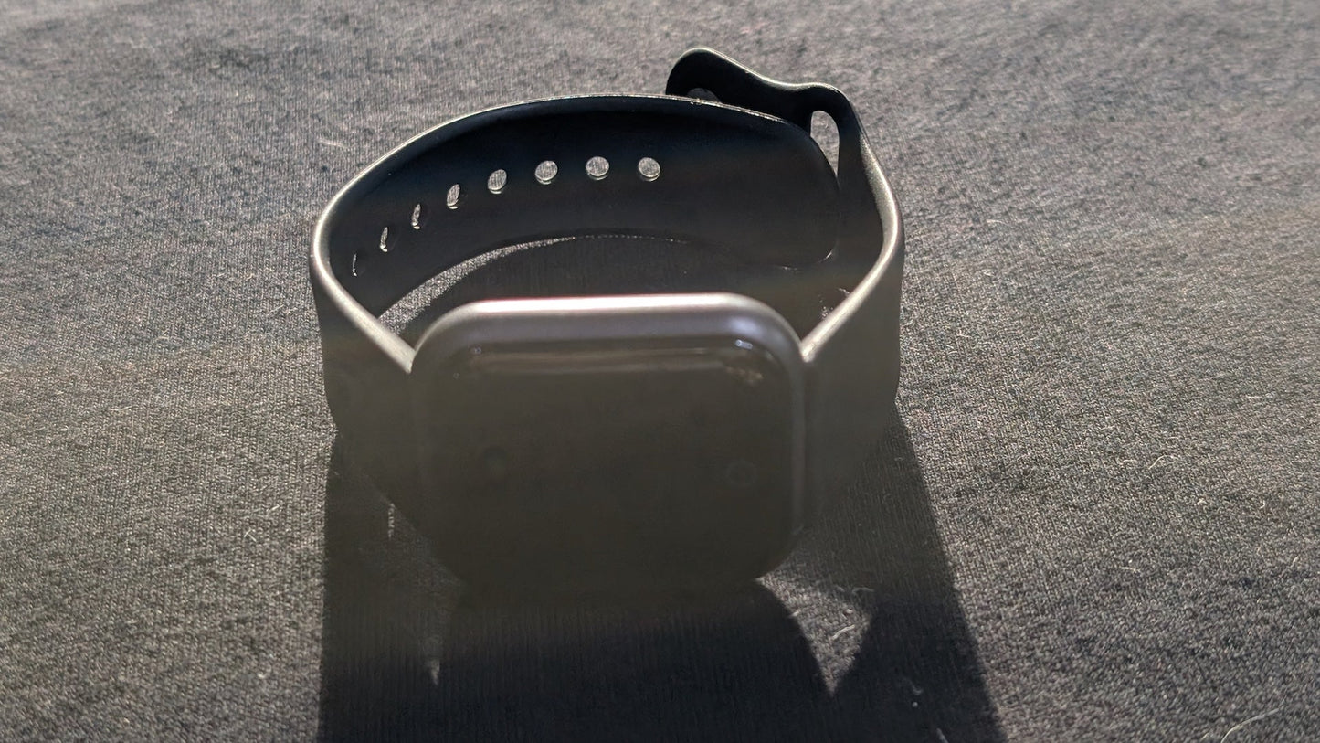 Black Square Smart Watch Fitness Tracker (Untested, For Parts, No Charger)