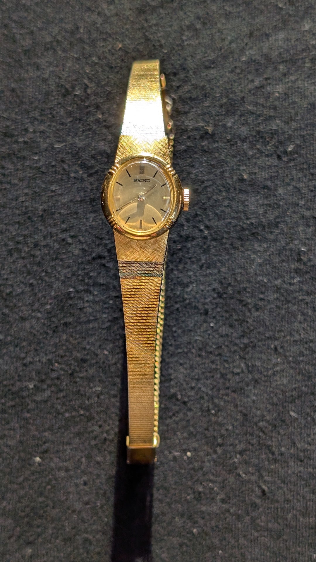 Vintage Seiko Women's Gold-Tone Quartz Dress Watch (Untested)