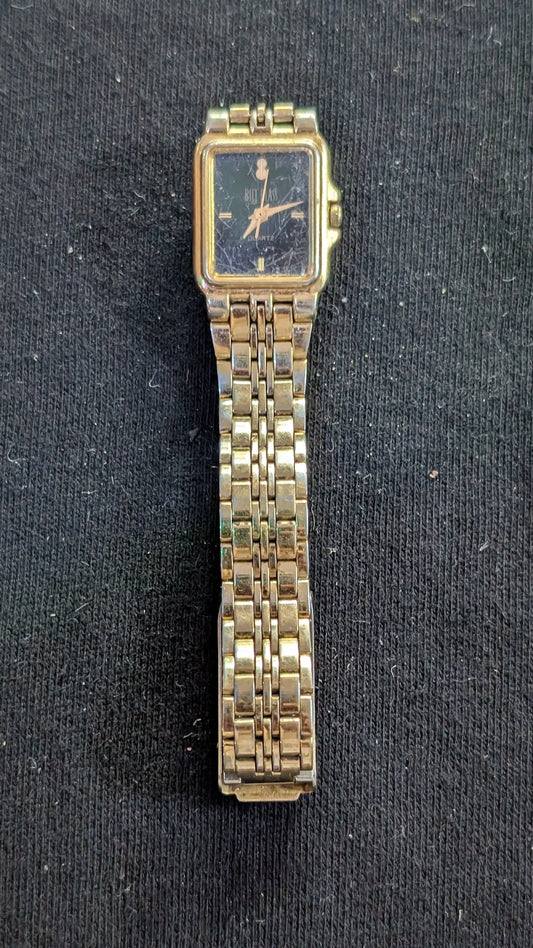 Vintage Bill Blass Women's Watch Gold-Tone Rectangular Black Dial (Untested)