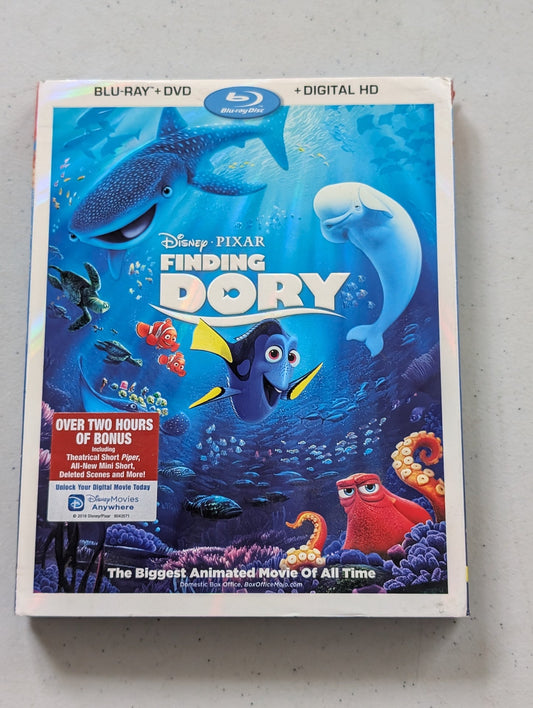 Finding Dory (Blu-ray + DVD, 2016, PG) Ellen DeGeneres, Albert Brooks, Ed O'Neill