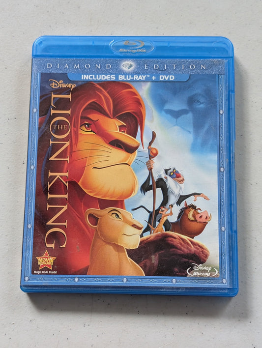 The Lion King (Blu-ray + DVD, 1994, G) Matthew Broderick, Jeremy Irons, James Earl Jones