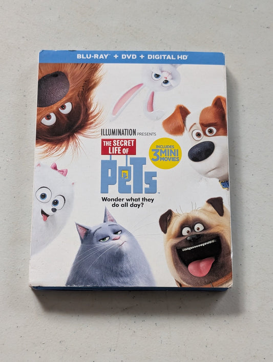 The Secret Life of Pets (Blu-ray + DVD + Digital HD, 2016, PG) Louis C.K., Eric Stonestreet, Kevin Hart