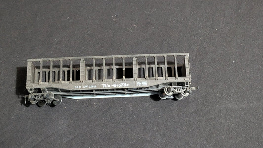 Rio Grande Gondola Gondola likely from Athearn - 1970s HO Scale Model Train (Plastic, Metal Gondola, Not Applicable, Grey)