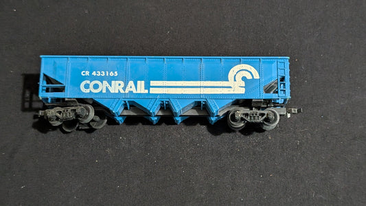 Conrail Covered Hopper Covered Hopper likely from Athearn - 1980s HO Scale Model Train (Plastic, Metal Covered Hopper, Not Applicable, Blue, White)