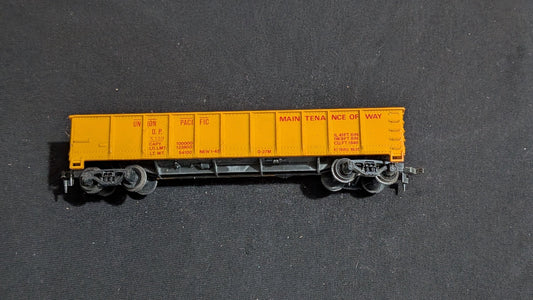 Union Pacific MOW Gondola Gondola likely from Athearn - 1970s HO Scale Model Train (Plastic, Metal Gondola, Not Applicable, Yellow, Red)