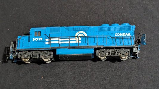 Conrail GP-Series Diesel Locomotive likely from Athearn - 1980s HO Scale Model Train (Plastic, Metal Diesel Locomotive, Not Applicable, Blue, White)