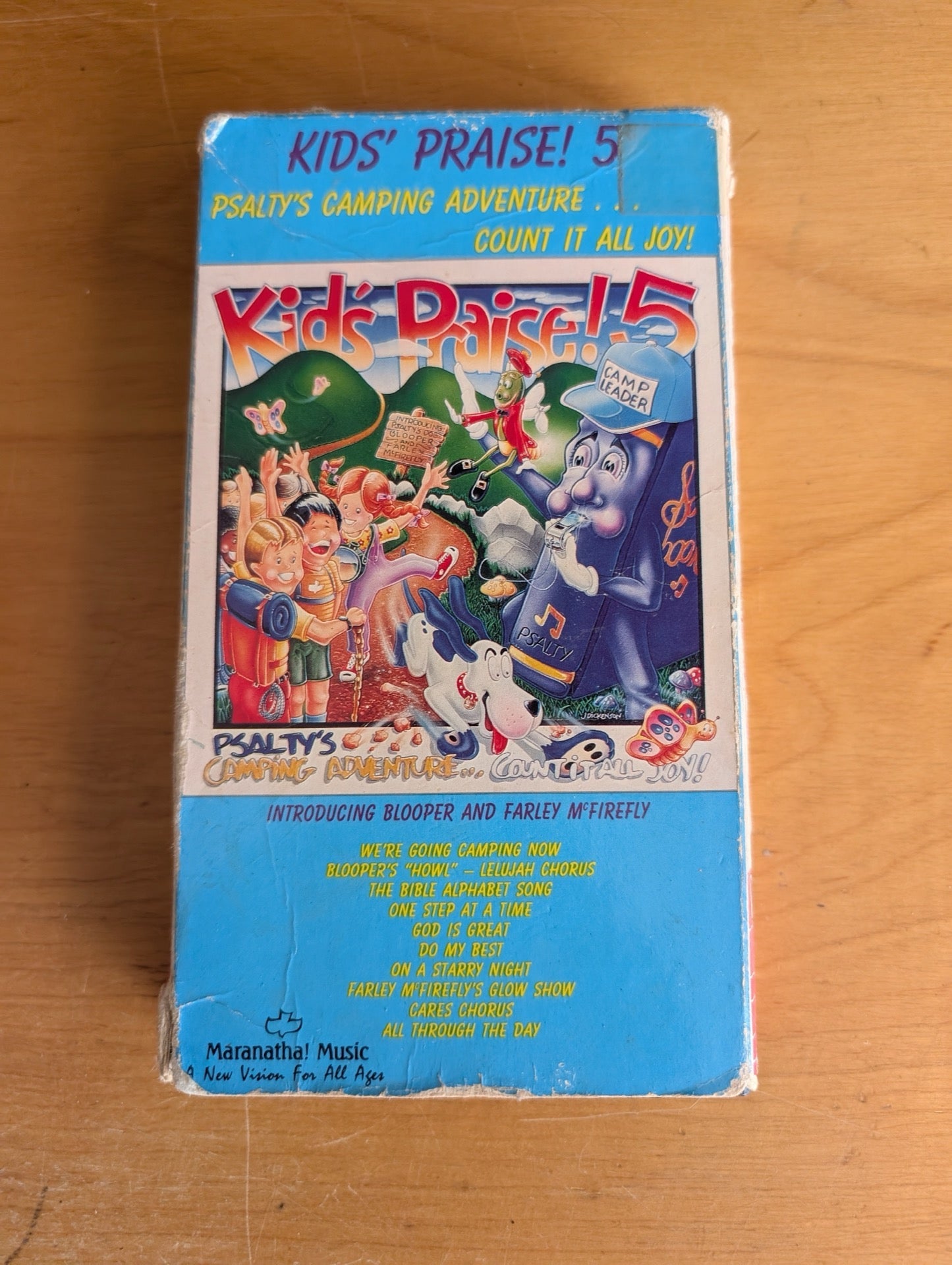 Kids' Praise! 5: Psalty's Camping Adventure (VHS, 1985, Not Rated) N/A, Kids Praise 5 VHS, Psalty's Camping Adventure, vintage Christian kids tape, 80s religious video, Psalty the Songbook