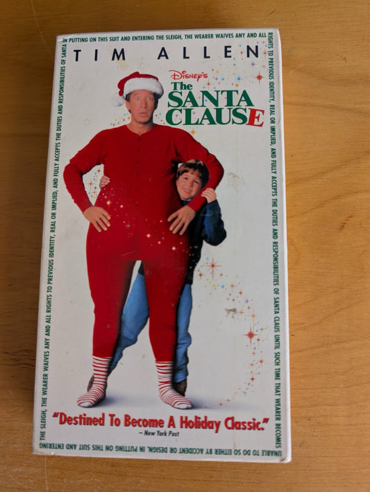 The Santa Clause (VHS, 1994, PG) Tim Allen, Judge Reinhold, Wendy Crewson, The Santa Clause VHS, Tim Allen movie, Disney Christmas film, 90s family comedy, vintage holiday movie