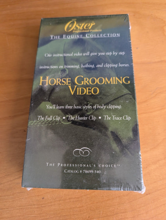 Oster The Equine Collection: Horse Grooming Video (VHS, Unknown (likely 90s), Not Rated) N/A, Oster Horse Grooming Video VHS, sealed instructional tape, equestrian training video, vintage horse care, rare special interest VHS