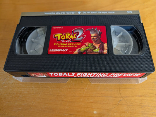 Tobal 2 Fighting Preview (VHS, 1997, Not Rated) N/A, Tobal 2 Fighting Preview VHS, Squaresoft promo tape, rare Japanese game promo, PlayStation fighting game, NFR VHS