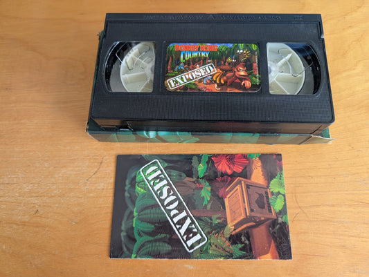 Donkey Kong Country: Exposed (VHS, 1994, Not Rated) N/A, Donkey Kong Country Exposed VHS, Nintendo Power promo, SNES promo tape, rare Nintendo collectible, DKC memorabilia