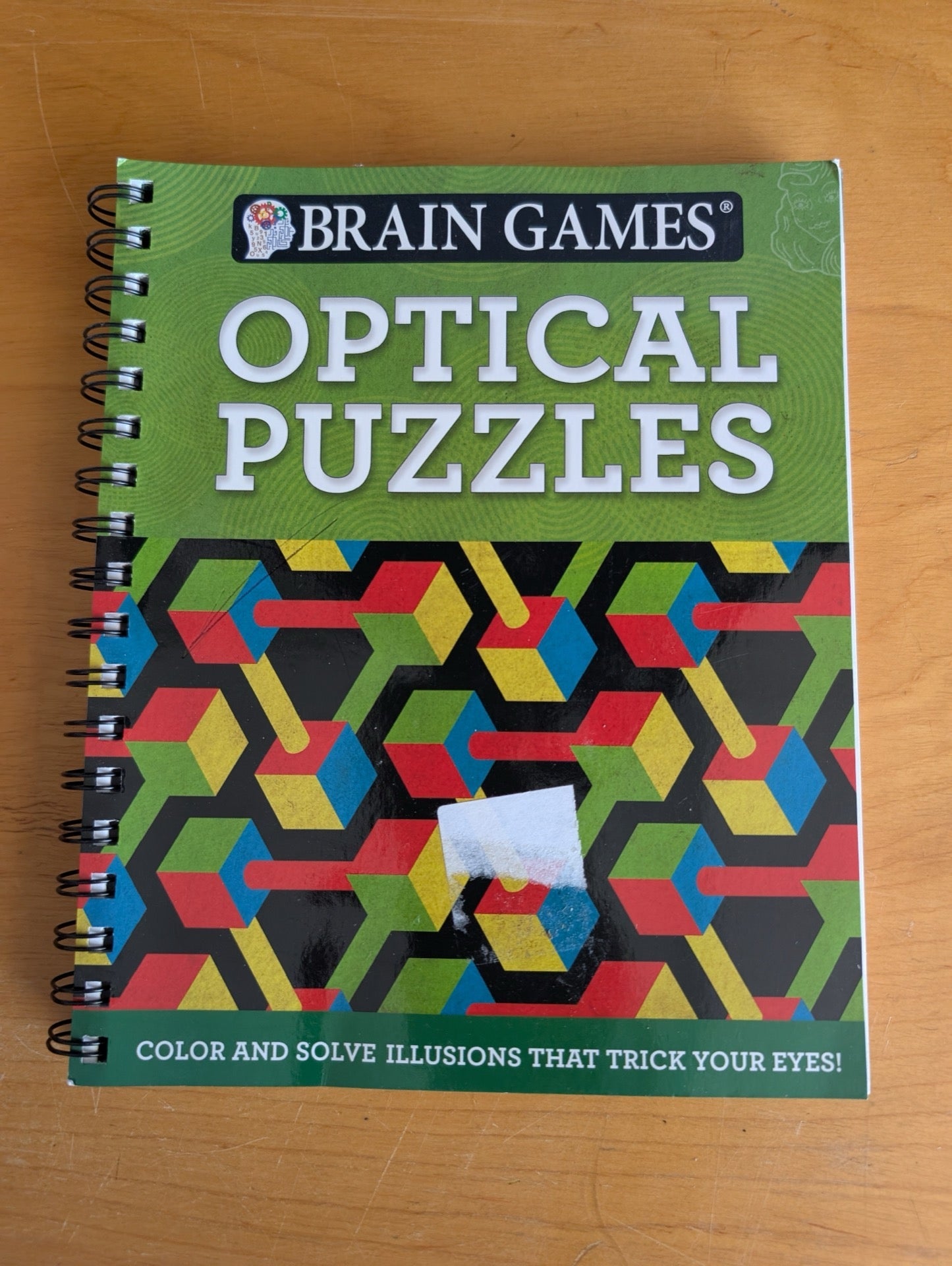 Brain Games: Optical Puzzles by Brain Games (Puzzle Book, 2013, optical puzzles, brain games, activity book, visual tricks, illusion art)