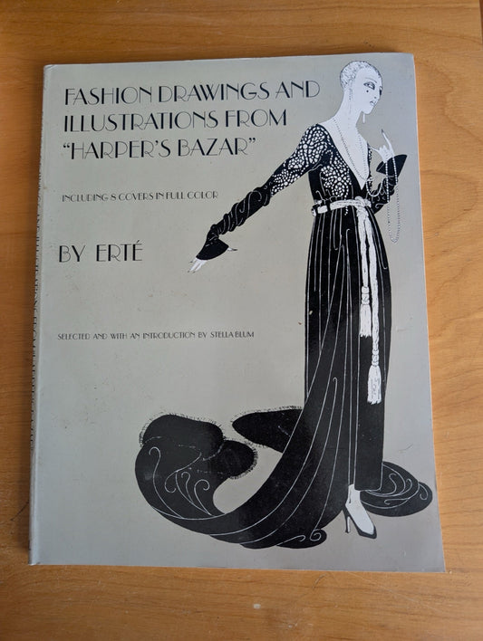 Fashion Drawings and Illustrations from "Harper's Bazar" by Erté (Art, Fashion, History, 1976, Erté, fashion drawings, Harper's Bazar, Art Deco, Stella Blum)