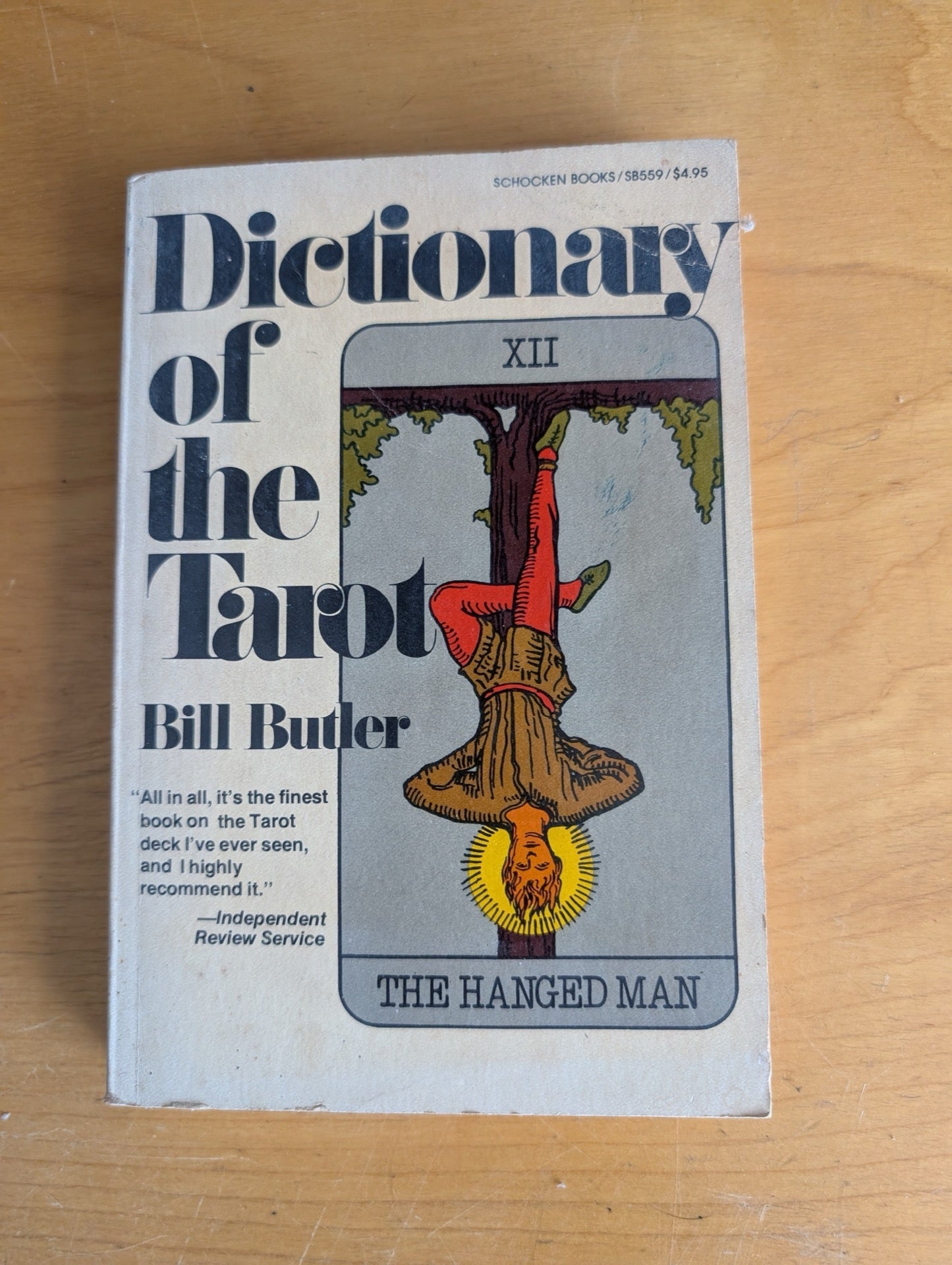 Dictionary of the Tarot by Bill Butler (Occult, Reference, Divination, 1975, tarot guide, tarot meanings, Bill Butler, The Hanged Man, Schocken Books)