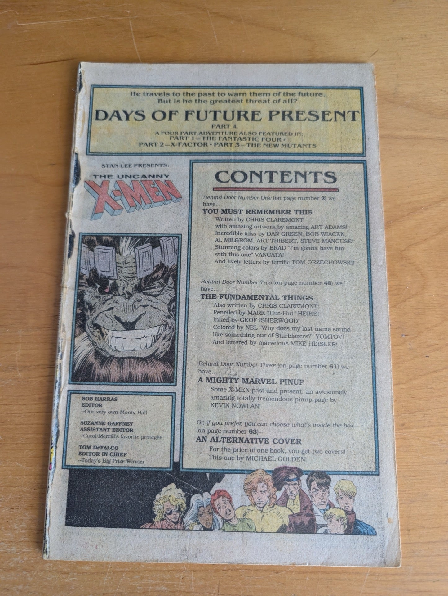 Days of Future Present Crossover COVERLESS Lot (4 Comics) 90s