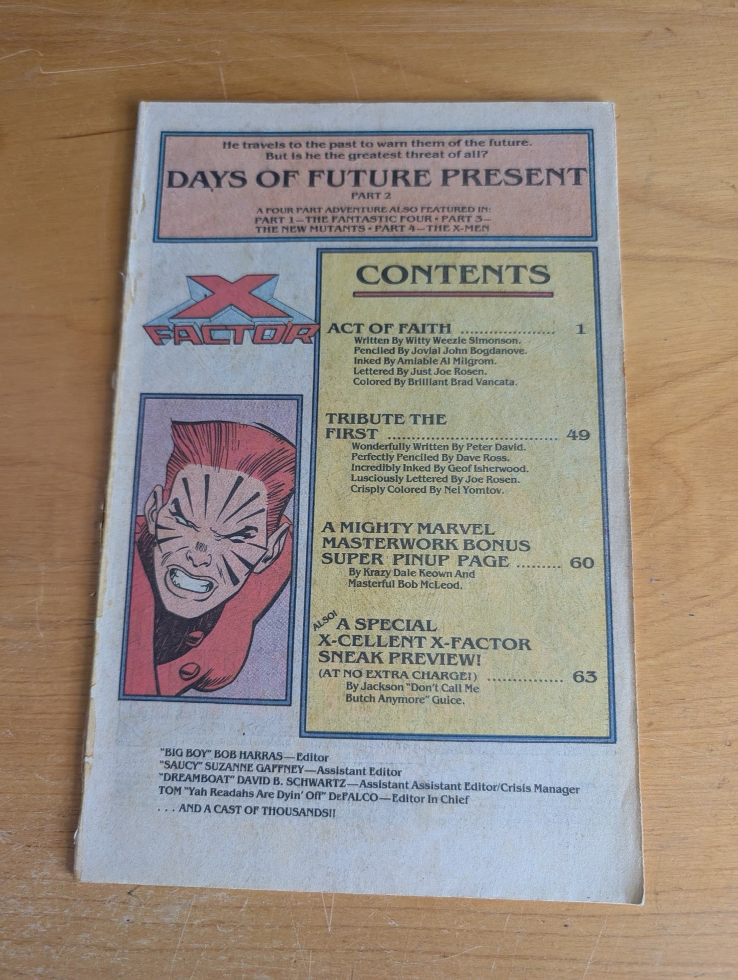 Days of Future Present Crossover COVERLESS Lot (4 Comics) 90s