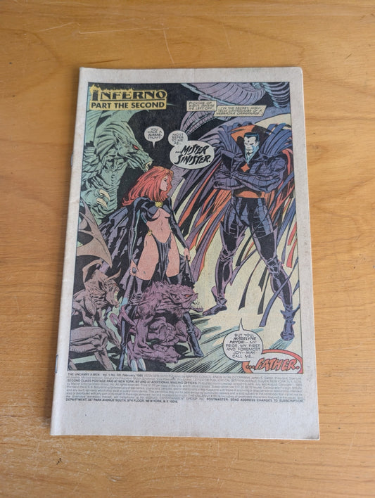 X-Men INFERNO Crossover COVERLESS Lot (7 Comics) 80s Marvel