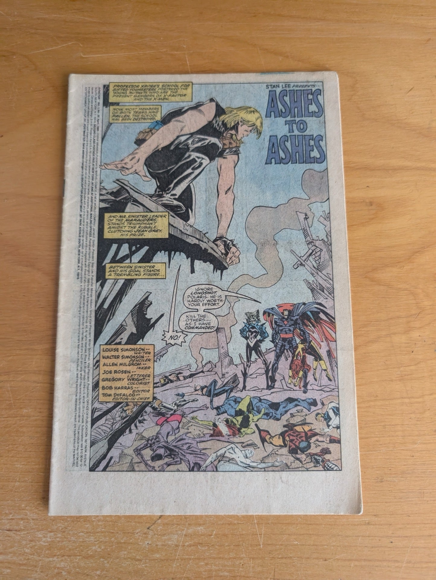 X-Men INFERNO Crossover COVERLESS Lot (7 Comics) 80s Marvel