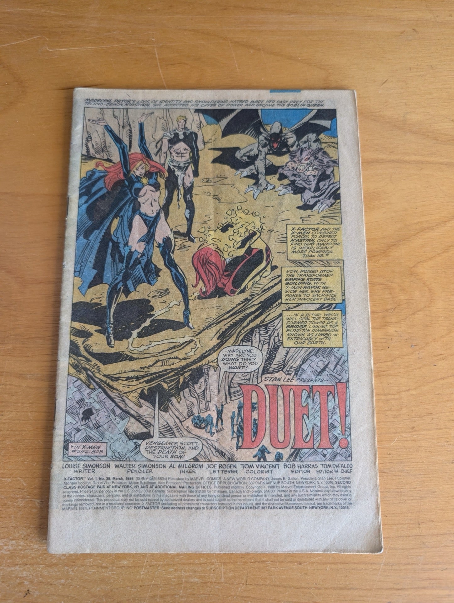X-Men INFERNO Crossover COVERLESS Lot (7 Comics) 80s Marvel