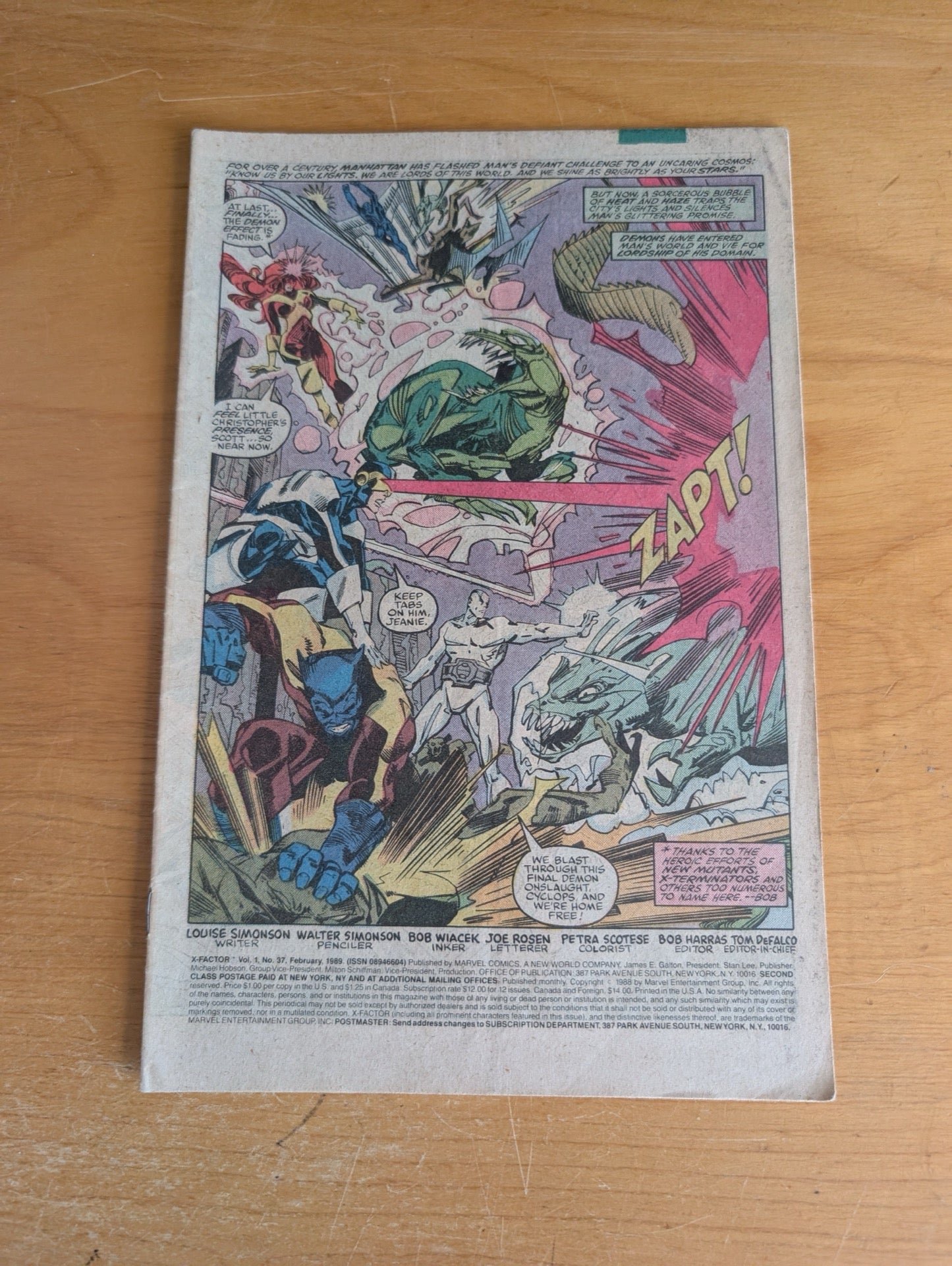 X-Men INFERNO Crossover COVERLESS Lot (7 Comics) 80s Marvel